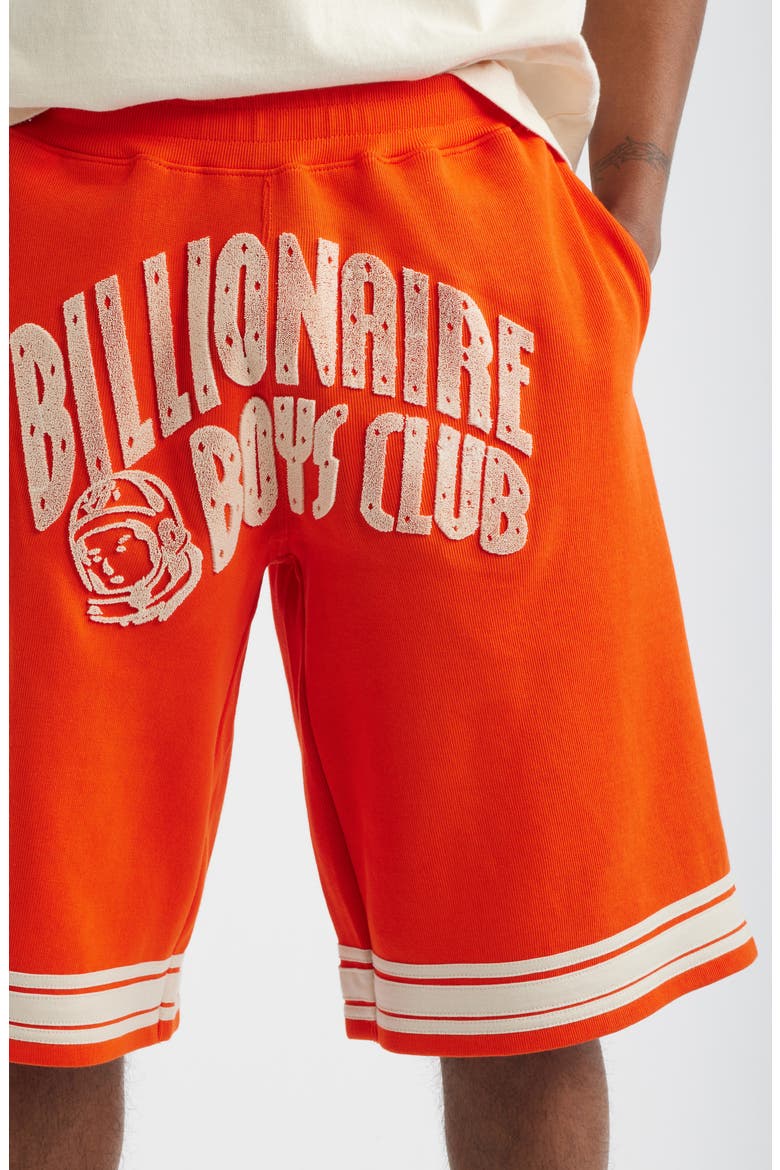 Curve Logo Cotton Shorts, Alternate, color, TANGERINE LILY