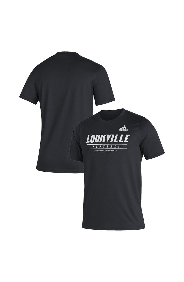 adidas Men's adidas Black Louisville Cardinals Sideline Football Locker Practice Creator AEROREADY T-Shirt, Alternate, color, 