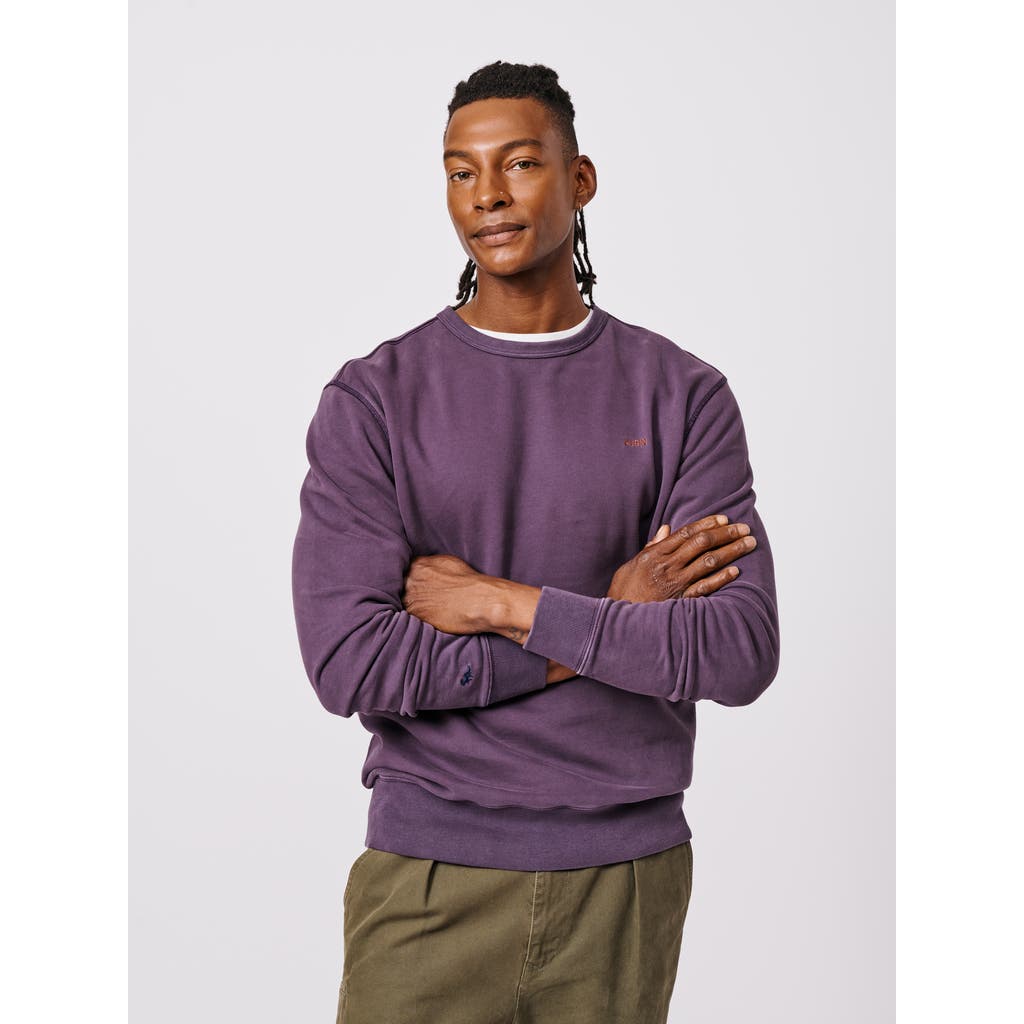 Aubin Vestry Crew Neck Sweatshirt In Purple