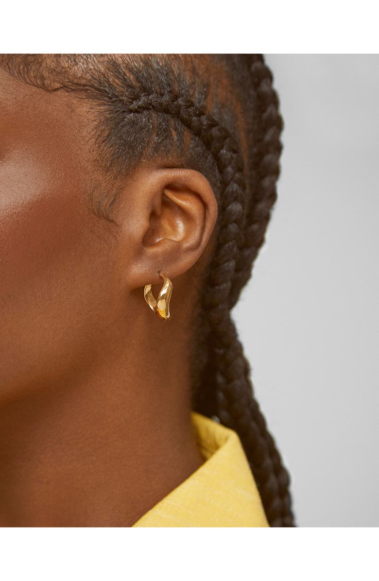 Monica Vinader Medium Swirl Hoop Earrings, Alternate, color, 18Ct Gold Vermeil