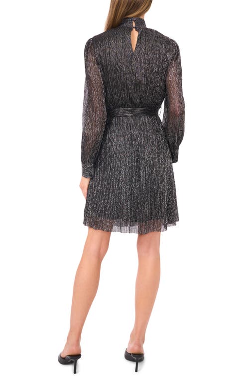 Halogenr Halogen(r) Metallic Long Sleeve Minidress In Multi