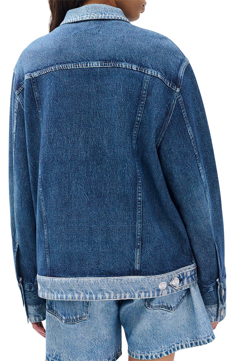 rag & bone/JEAN Miramar Terry Trucker Jacket, Alternate, color, Dublin