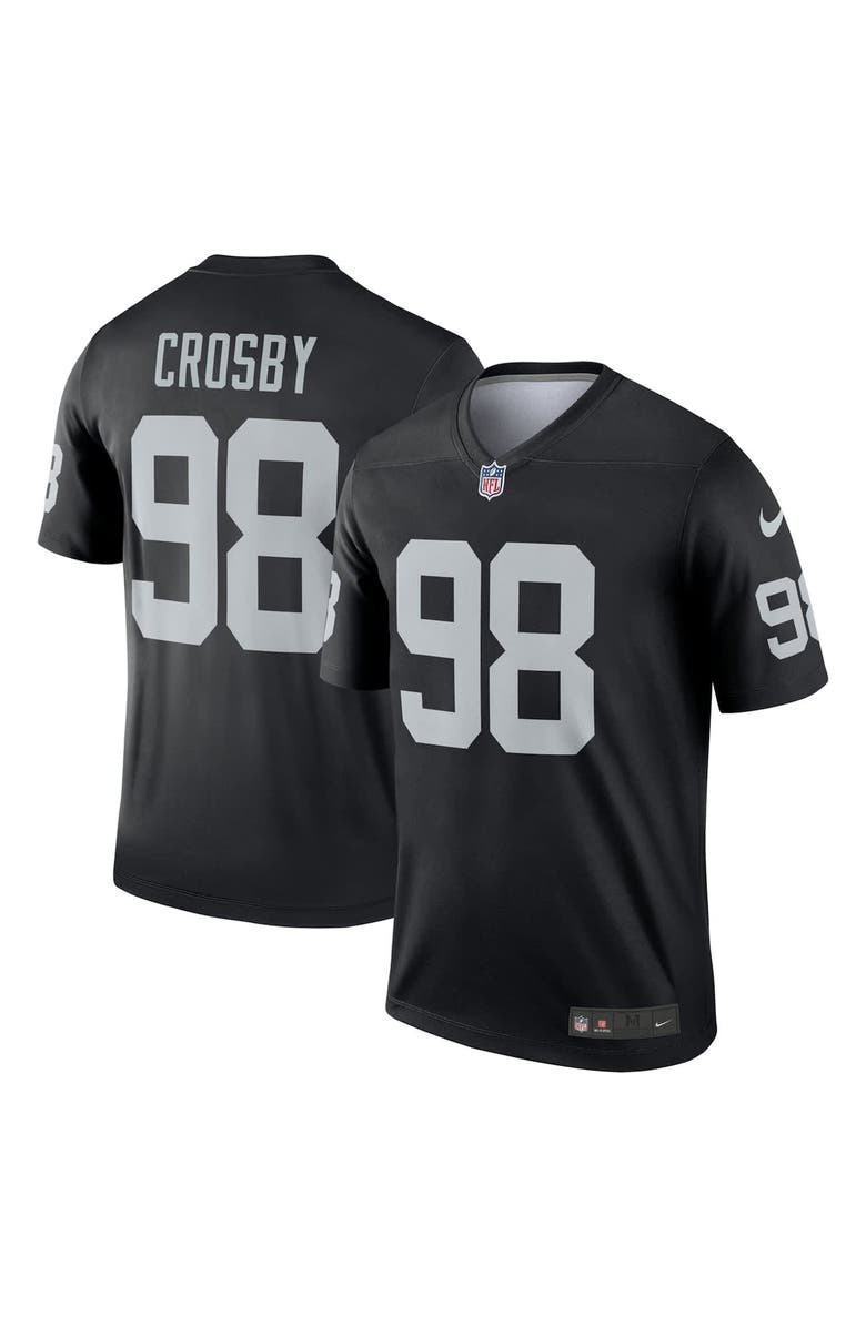 Nike Men's Nike Maxx Crosby Black Las Vegas Raiders Team Legend Jersey, Main, color, Black