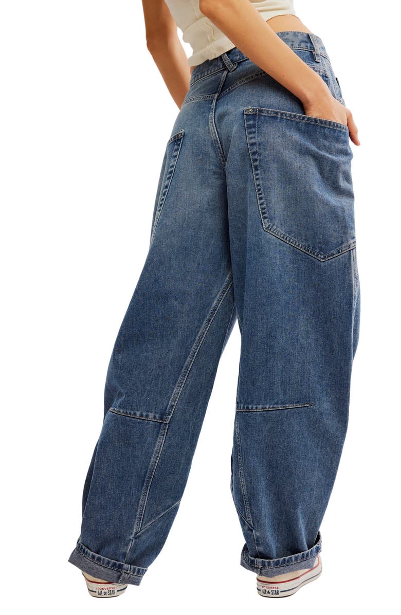 Free People Sugar & Spice Barrel Leg Jeans, Alternate, color, 