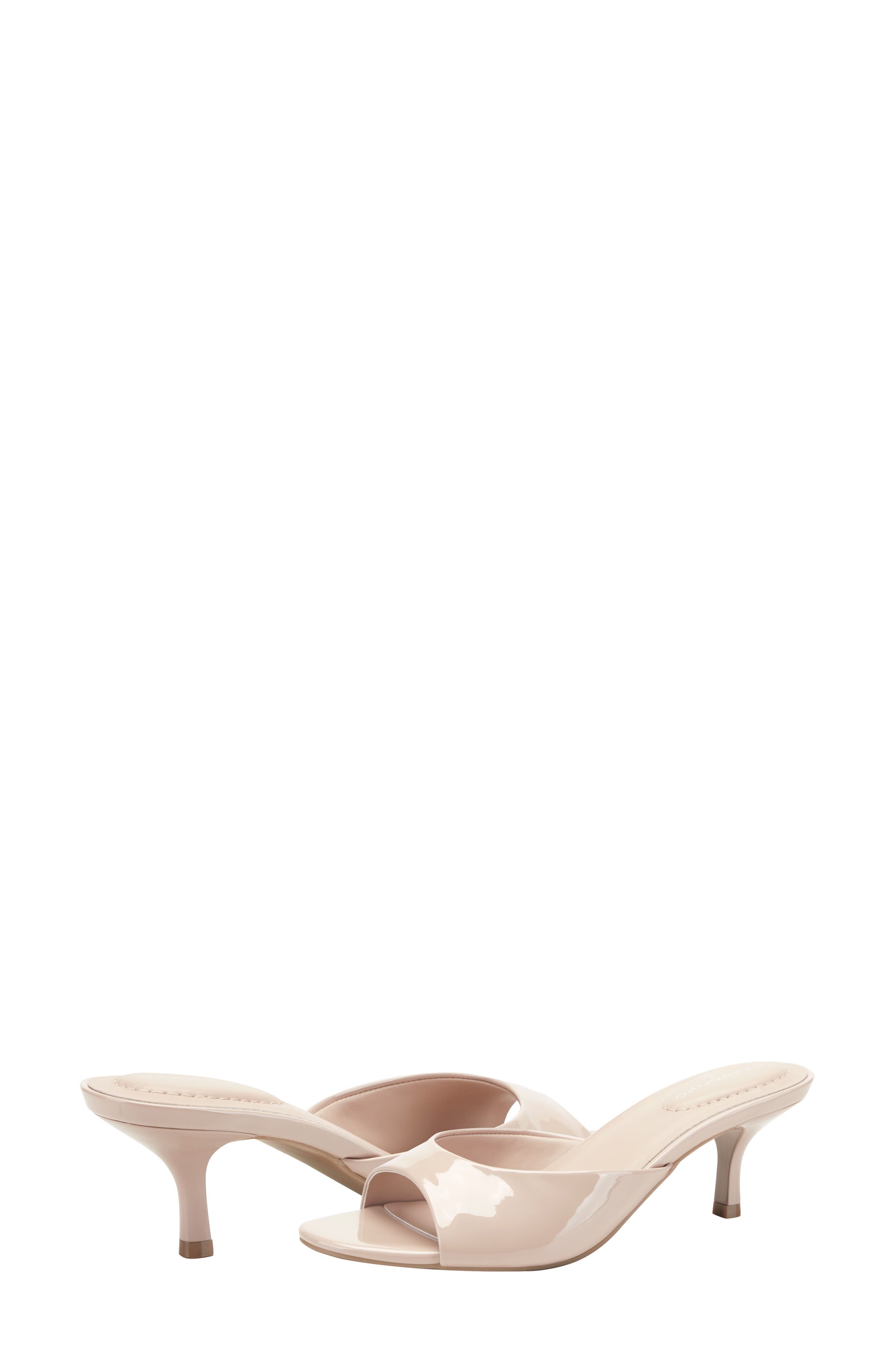 Bandolino Meegin Kitten Heel Slide Sandal, Alternate, color, Light Natural