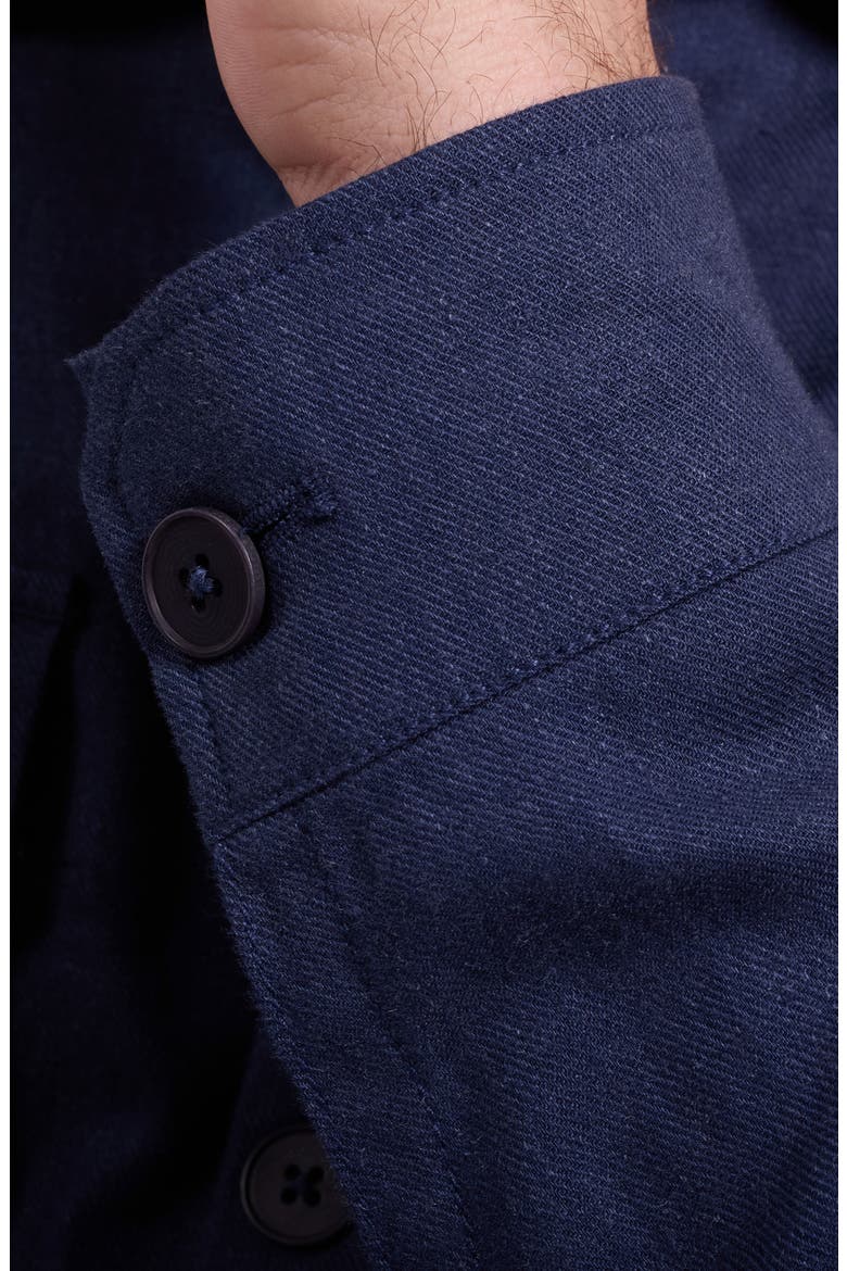 Aerolinen Linen Blend Shirt Jacket, Alternate, color, NAVY