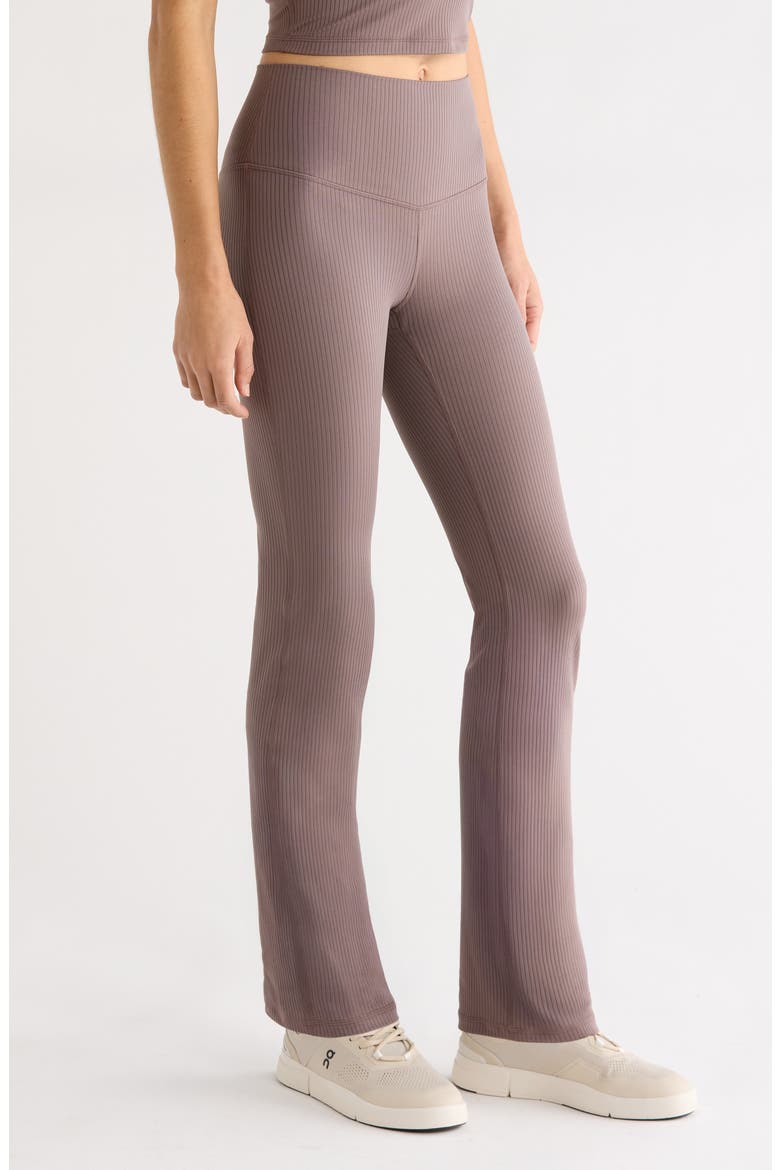 Thrive Rib Bootcut Pants, Alternate, color, GREY PLUM