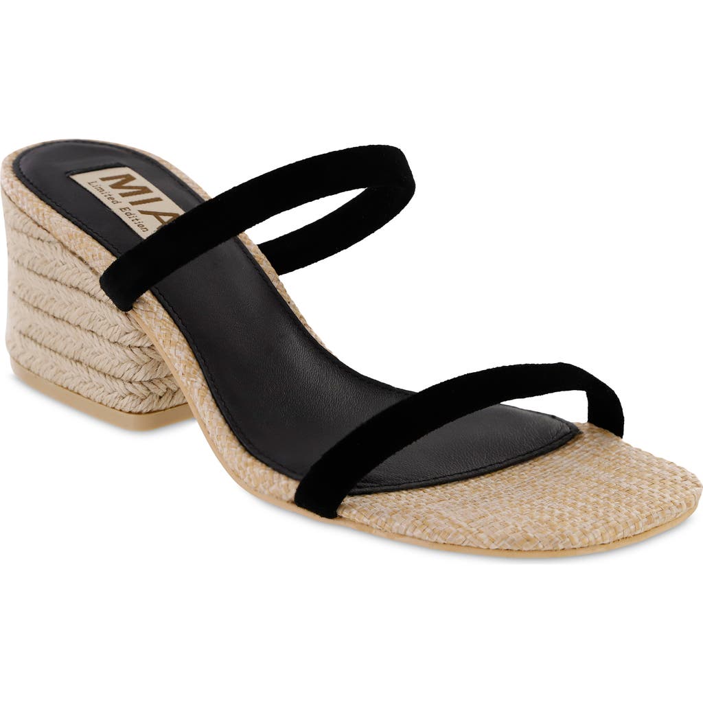Mia Limited Edition Isabeli Espadrille Slide Sandal In Black