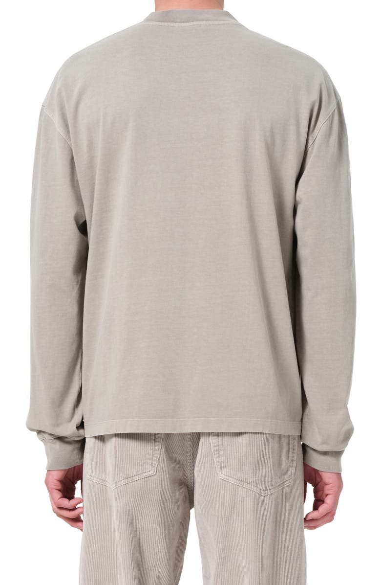 AGOLDE Asha Long Sleeve Cotton T-Shirt, Alternate, color, Wicker Medium Dark Grey