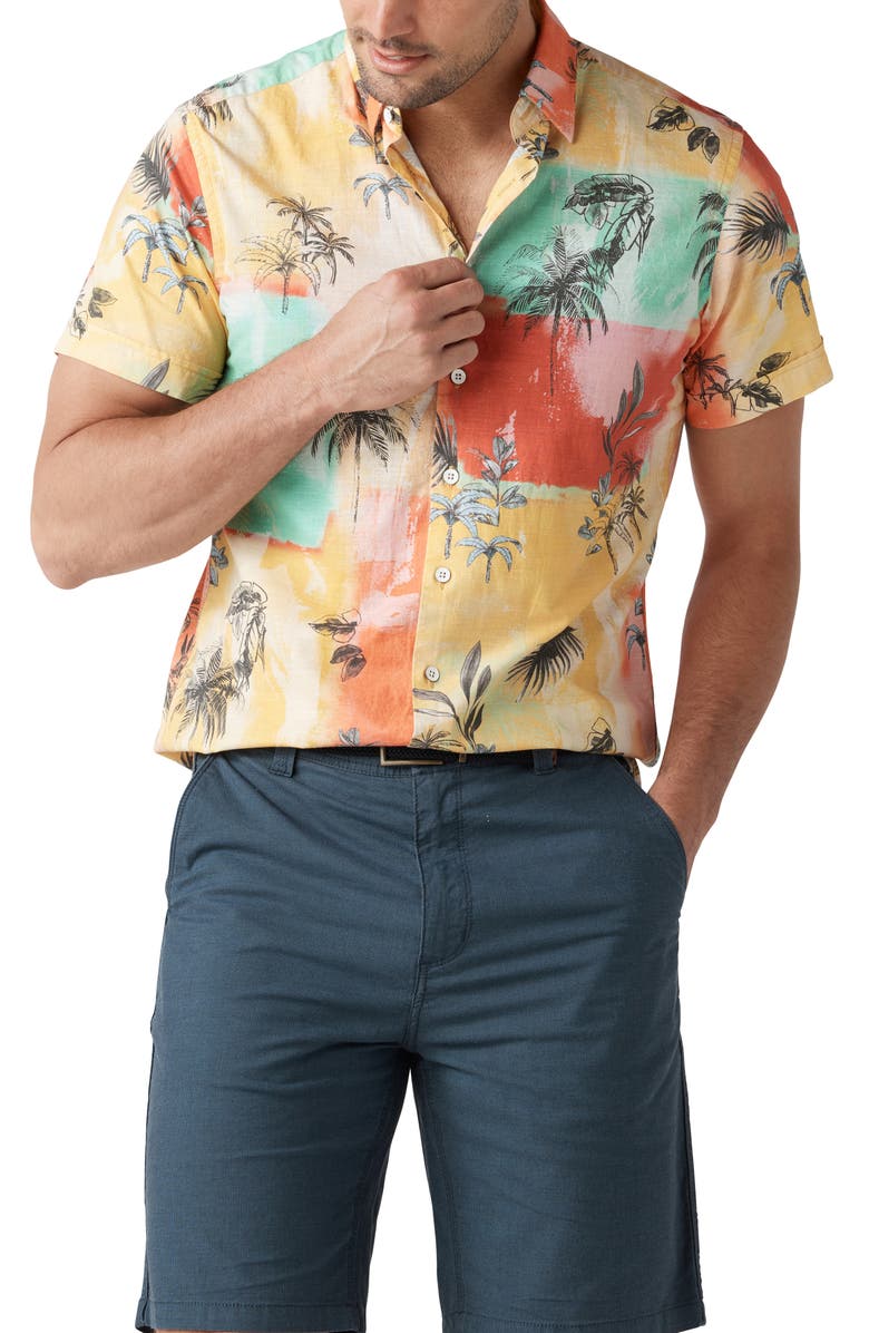 Rodd & Gunn Bay of Many Coves Short Sleeve Cotton Button-Up Shirt, Main, color,