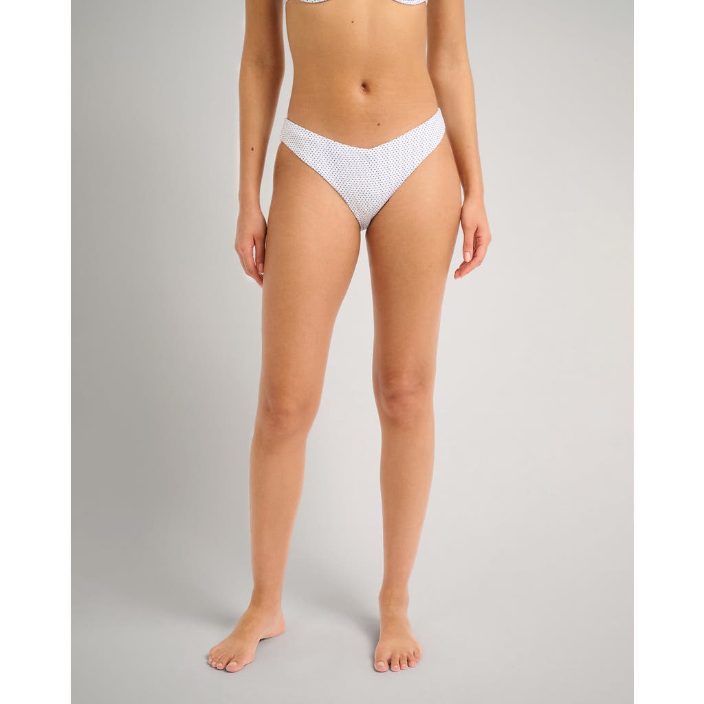 Onia Micro Polka Dot Chiara Bikini Bottom In White