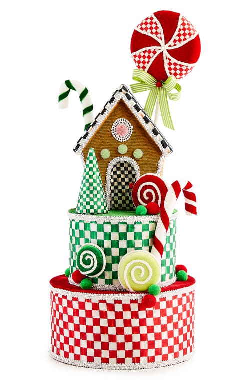 Mackenzie-childs Mackenzie Childs Check It Out Gingerbread Fabric Tree Topper In Multi