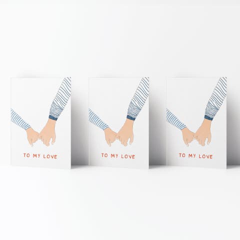 Valentine's Day Friendship Greeting Card Pack Sets, 'To My Love'