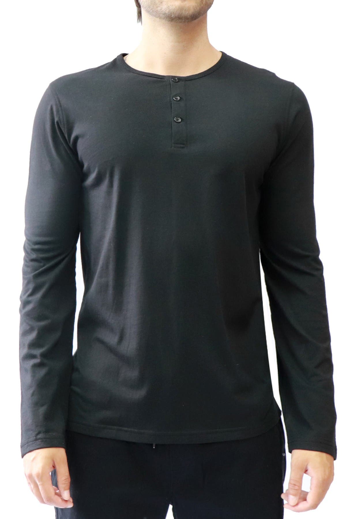 HEDGE Jersey Knit Long Sleeve Henley (Men) | Nordstromrack