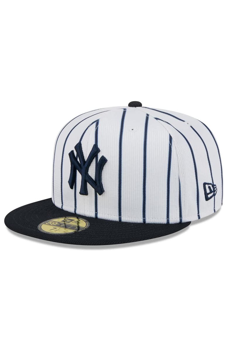 New Era Men's New Era White/Navy New York Yankees 2025 Spring Training 59FIFTY Fitted Hat, Alternate, color,