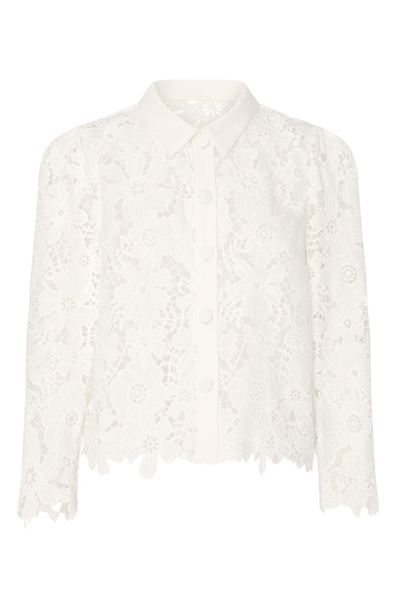 Milly June Roja Lace Button-Up Shirt, Alternate, color, 