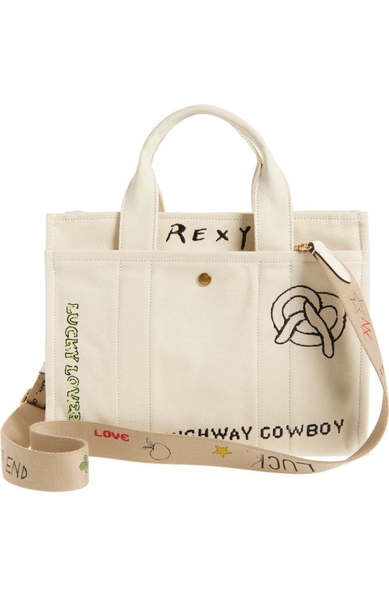 COACH Sketch Print Cotton Canvas Cargo Tote, Alternate, color,