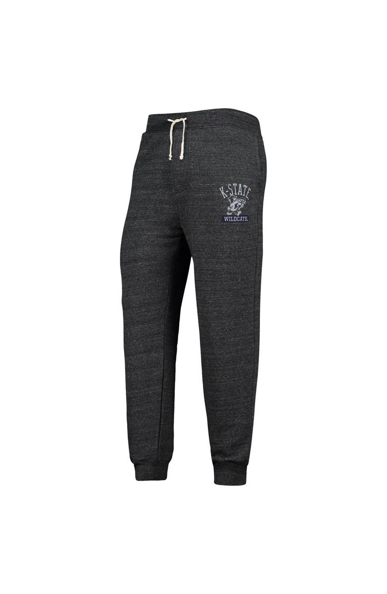 ALTERNATIVE APPAREL Men's Alternative Apparel Heathered Black Kansas State Wildcats Dodgeball Tri-Blend Pants, Alternate, color, 