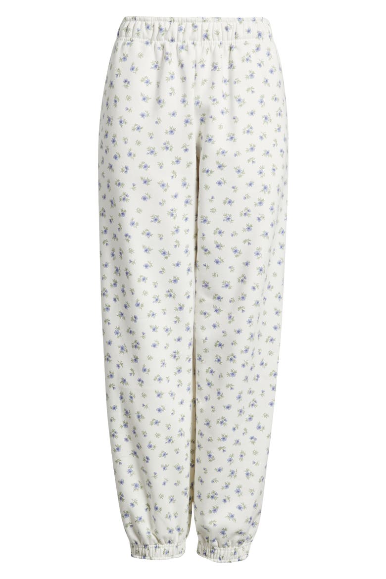 Periwinkle Floral Joggers, Alternate, color, LIGHT GRAY
