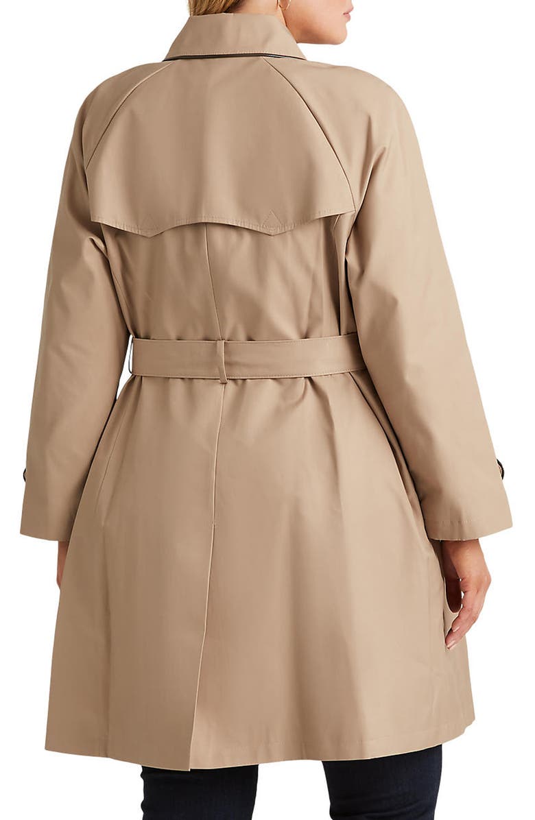 Lauren Ralph Lauren Water Repellent Cotton Blend Belted Trench Coat, Alternate, color, 