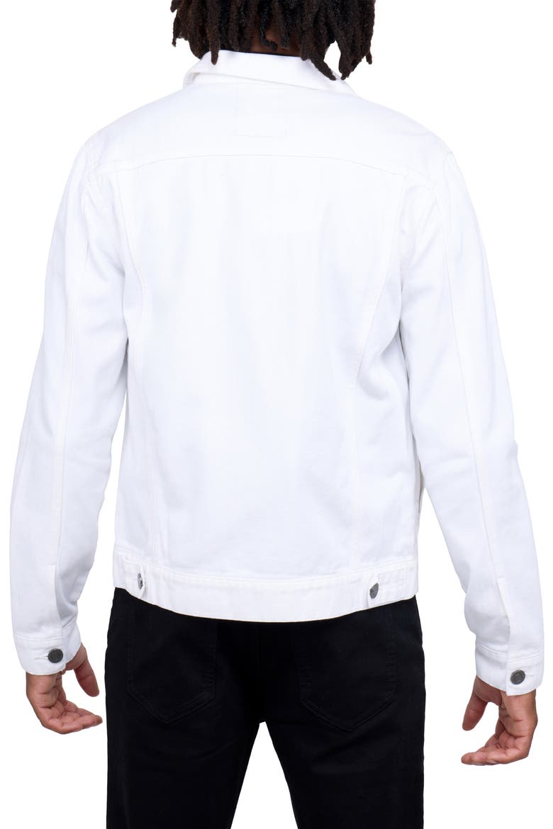Slim Washed Denim Jacket, Alternate, color, WHITE