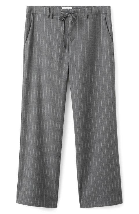 Low Rise Stripe Suit Pants