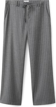 MANGO TEEN Low Rise Stripe Suit Pants