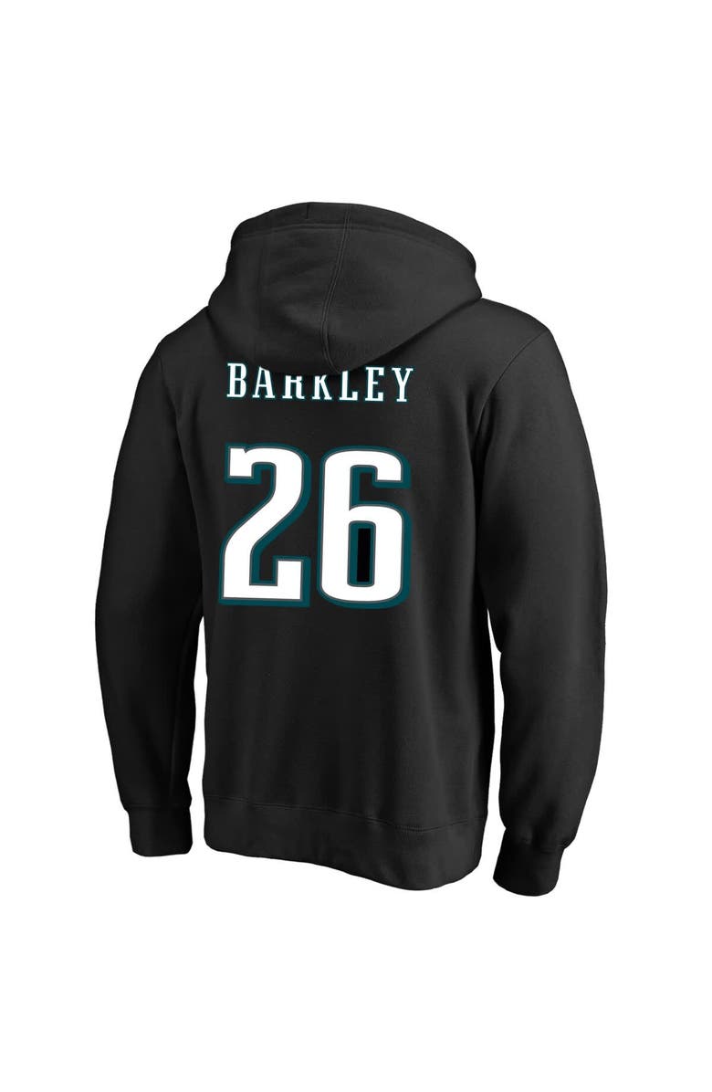 FANATICS Men's Fanatics Saquon Barkley Black Philadelphia Eagles Super Bowl LIX Big & Tall Name & Number Pullover Hoodie, Alternate, color, 