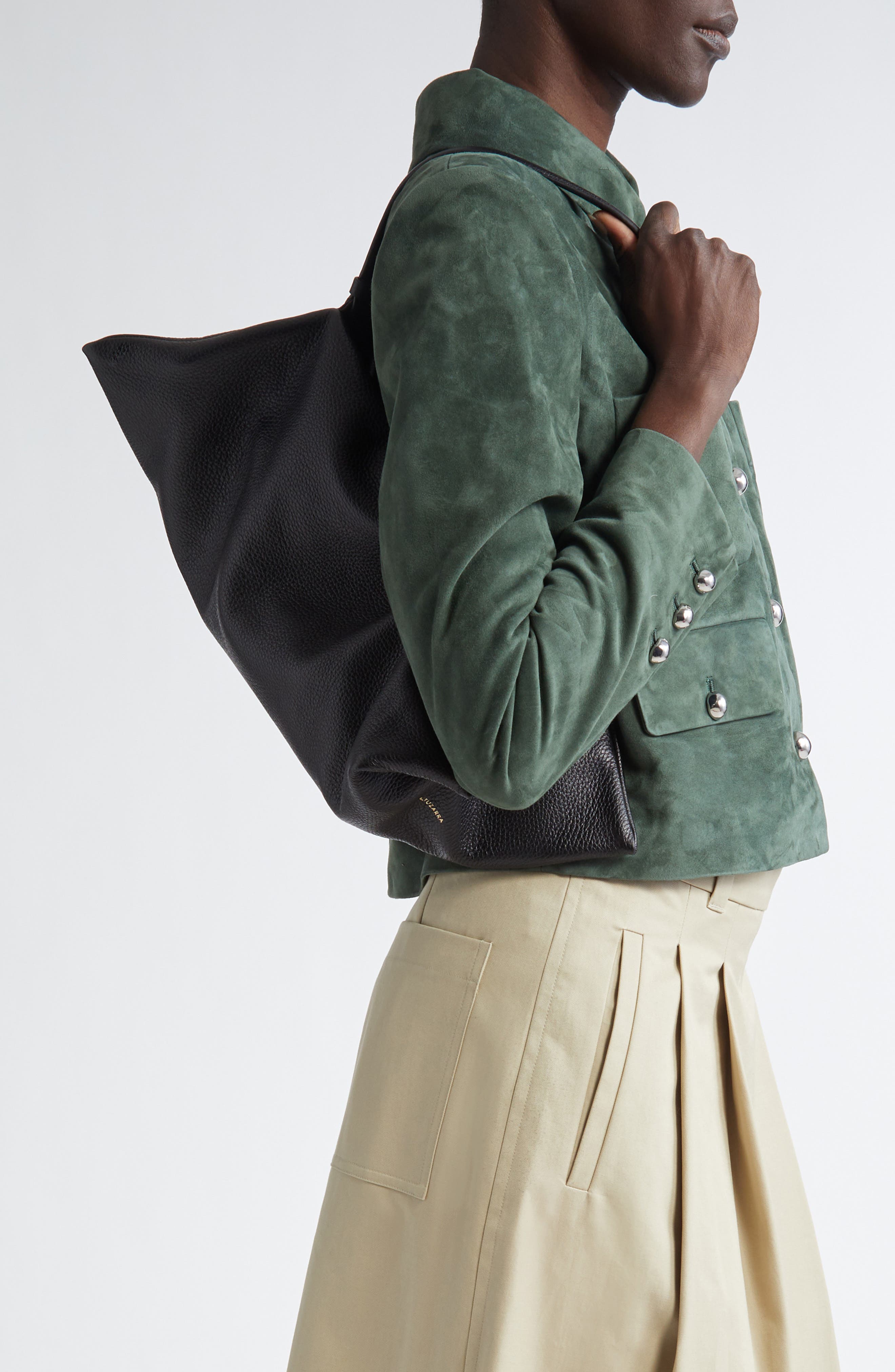 Altuzarra Origami Leather East/West Shoulder Bag, Alternate, color, 