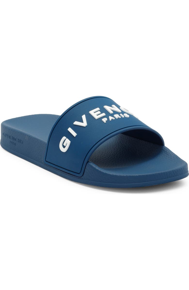 Givenchy Logo Slide Sandal, Main, color, Blue