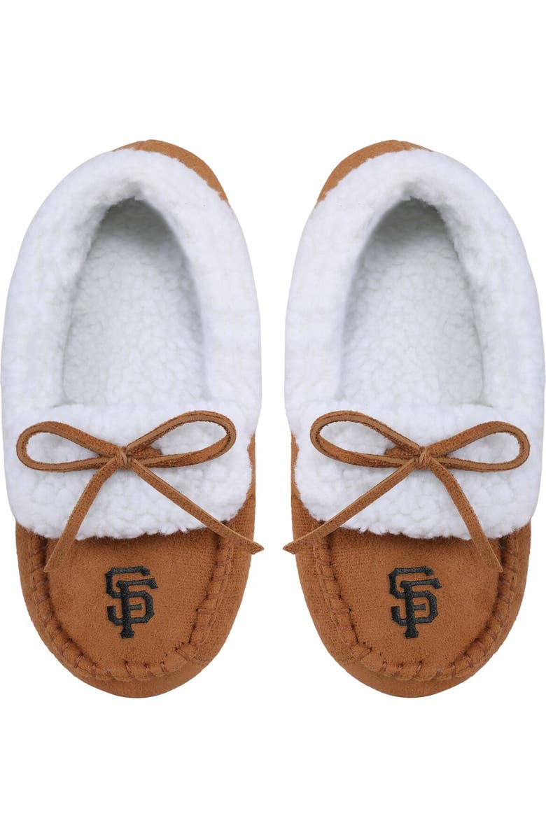 FOCO Youth FOCO San Francisco Giants Moccasin Slippers, Alternate, color,