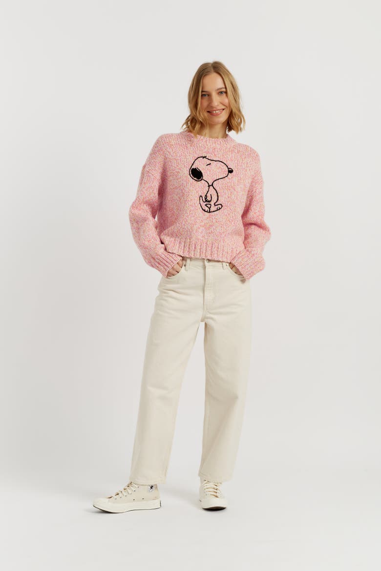 Merino Snoopy Marl Sweater, Main, color, Multi Pink