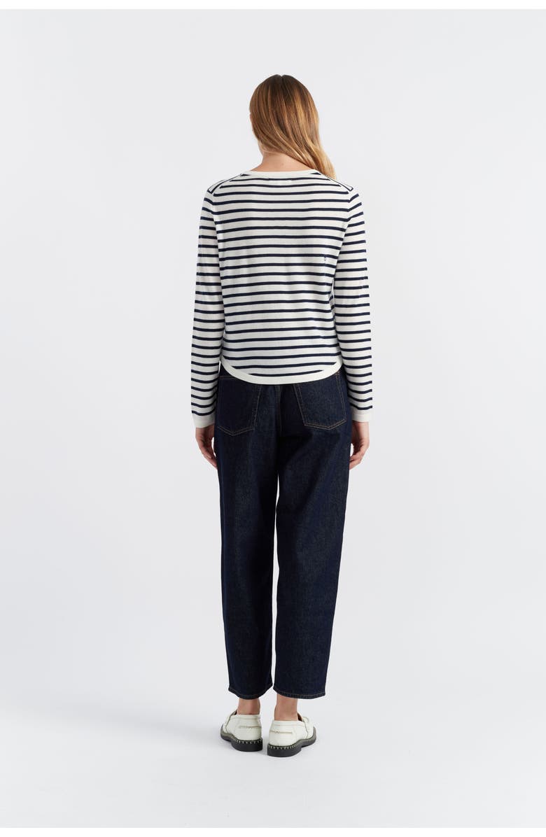 Chinti & Parker Pure Merino Heart Breton Sweater, Alternate, color, Cream/Navy/True Red