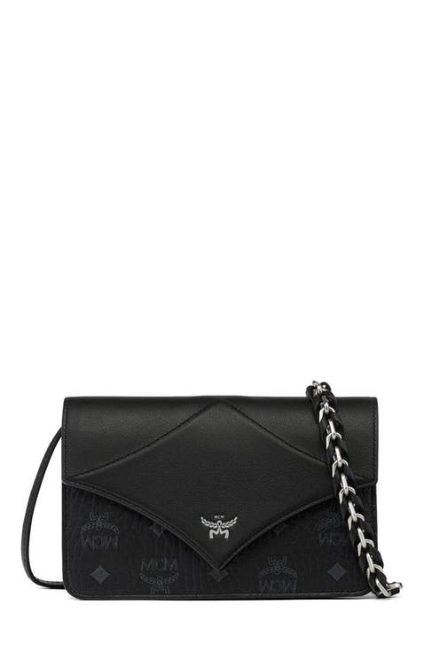 Mini Diamond Shoulder Bag in Visetos Leather Mix