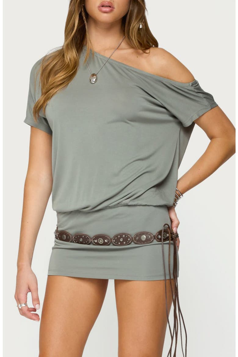 Sevie One-Shoulder Minidress, Main, color, OLIVE
