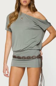 EDIKTED Sevie One-Shoulder Minidress