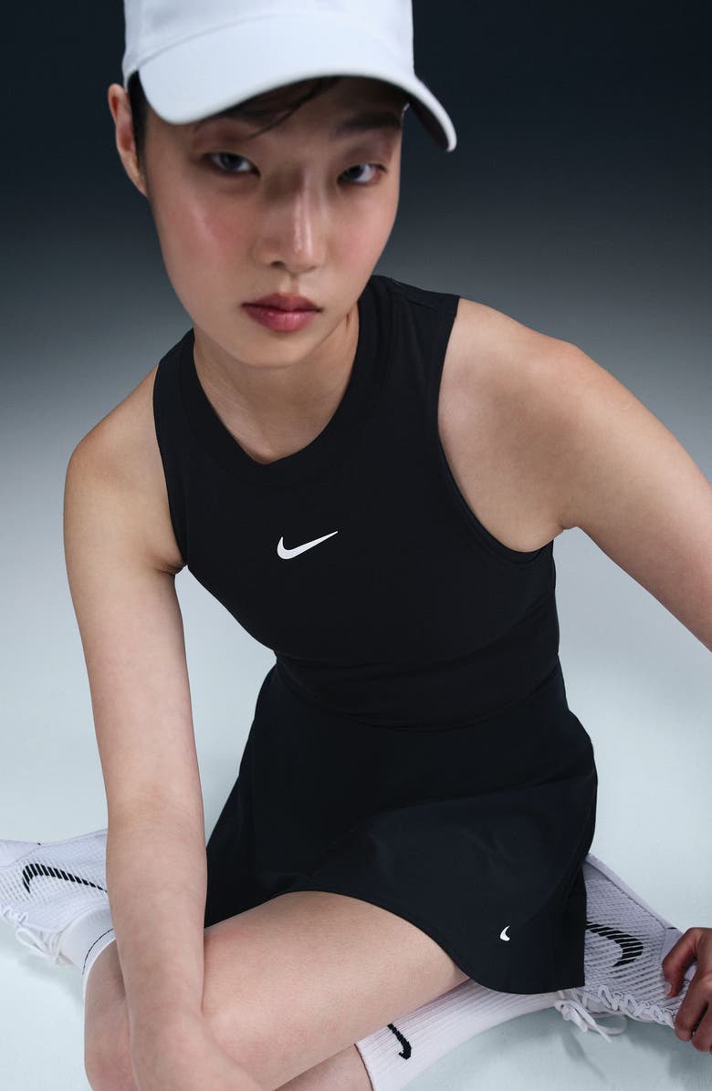 Nike Victory Tennis Skort, Alternate, color, 010 010 Black/White