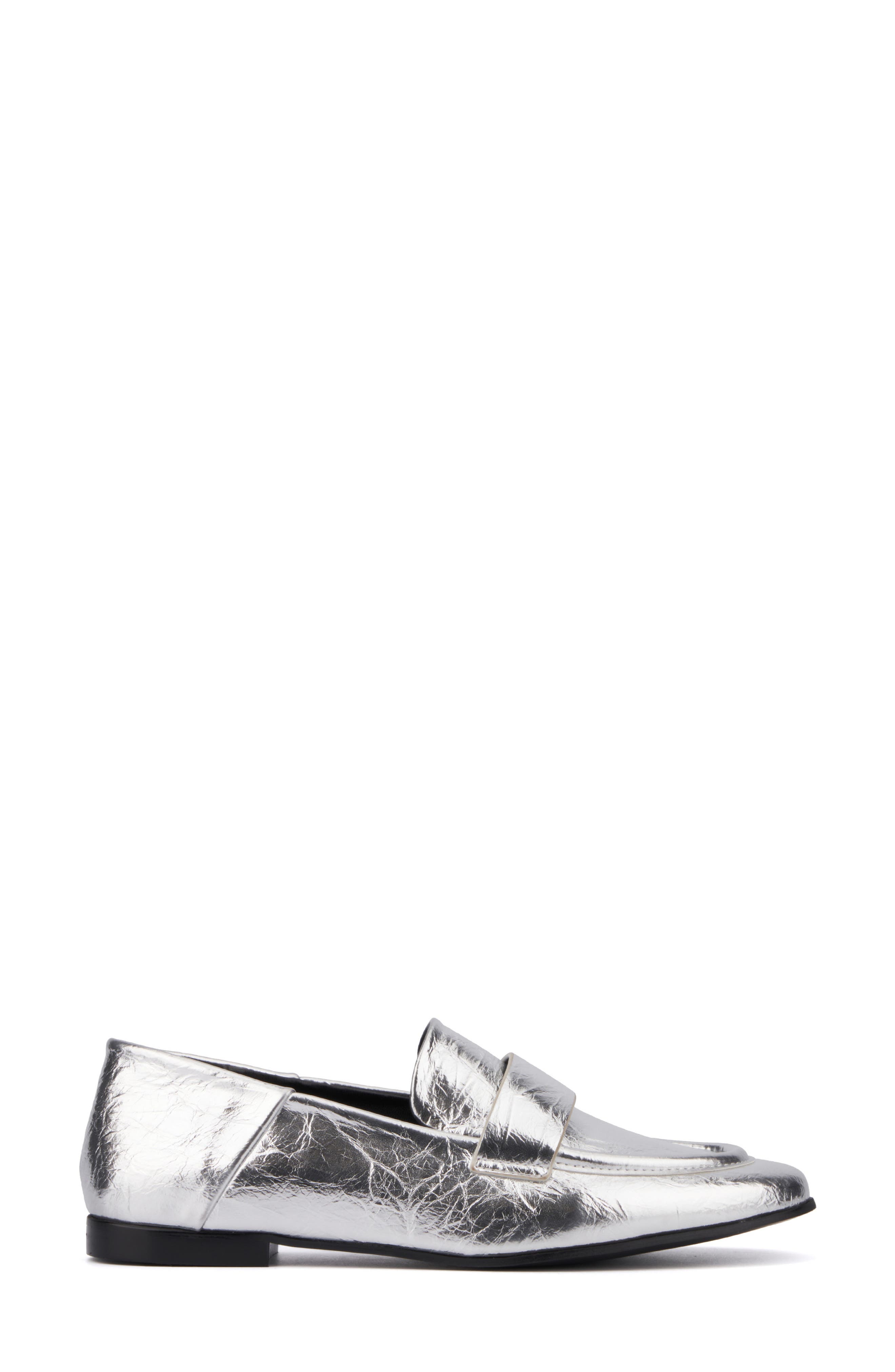 TORGEIS Carleigh Moc Toe Loafer, Alternate, color, Silver