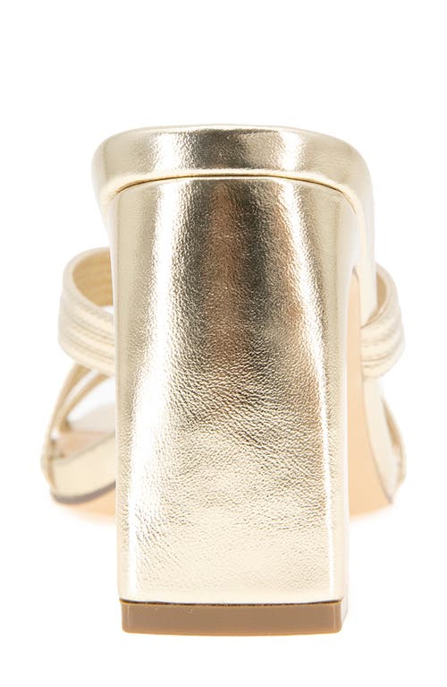 Xoxo Fanny Crossover Strap Slide Sandal In Platino