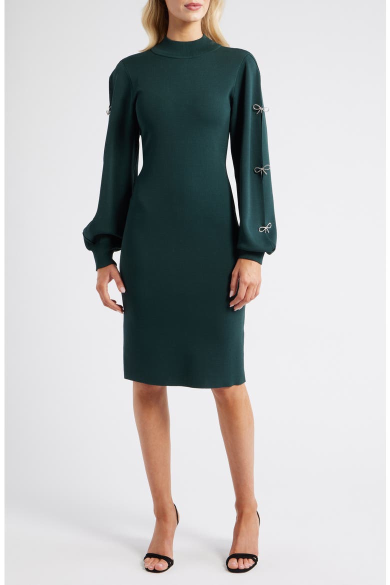 Long Sleeve Sweater Dress, Main, color, HUNTER