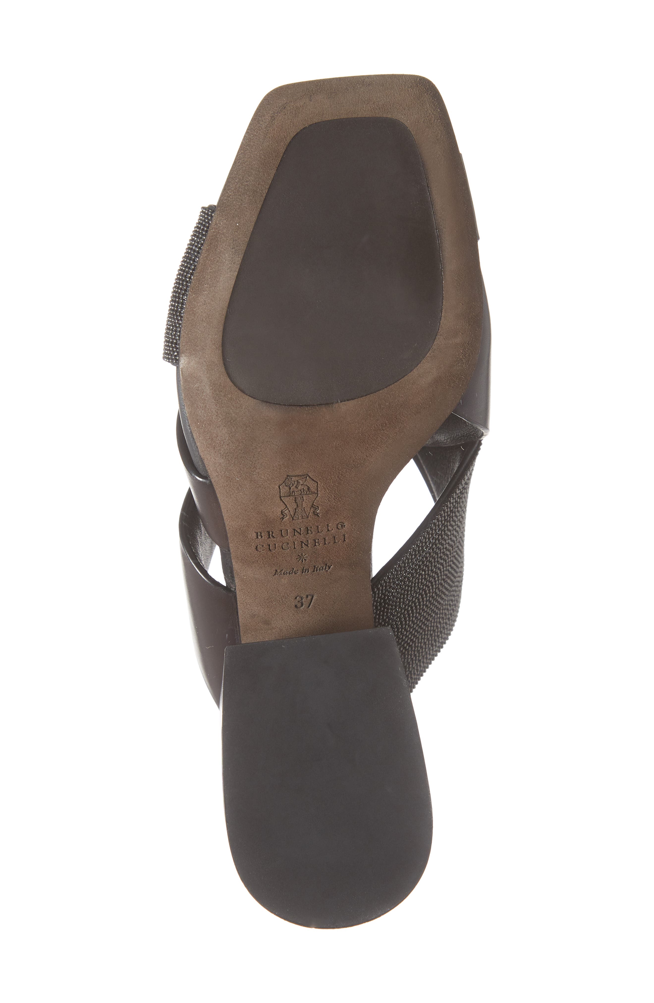 Brunello Cucinelli Asymmetric Cross Strap Slide Sandal, Alternate, color, 