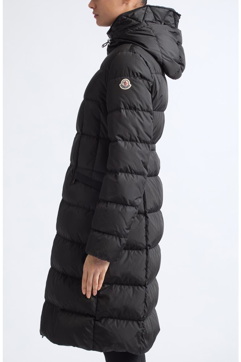 Avocette Hooded Quilted Down Puffer Coat, Alternate, color, BLACK/ BLACK