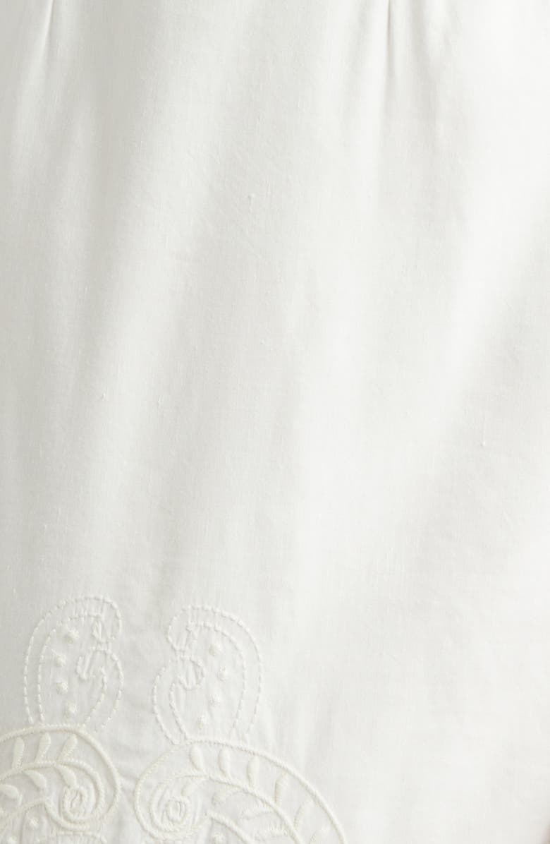 Veronica Beard Upten Embroidered Open Stitch Sleeveless Midi Dress, Alternate, color, Dove