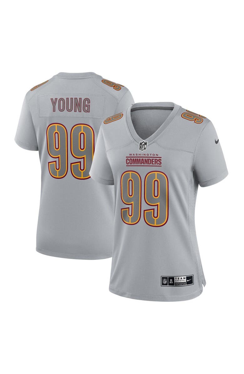 Nike Women's Nike Chase Young Gray Washington Commanders Atmosphere Fashion Game Jersey, Main, color, 
