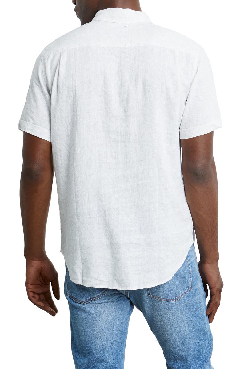 Rails Carson Short Sleeve Linen Blend Button-Up Shirt, Alternate, color, 
