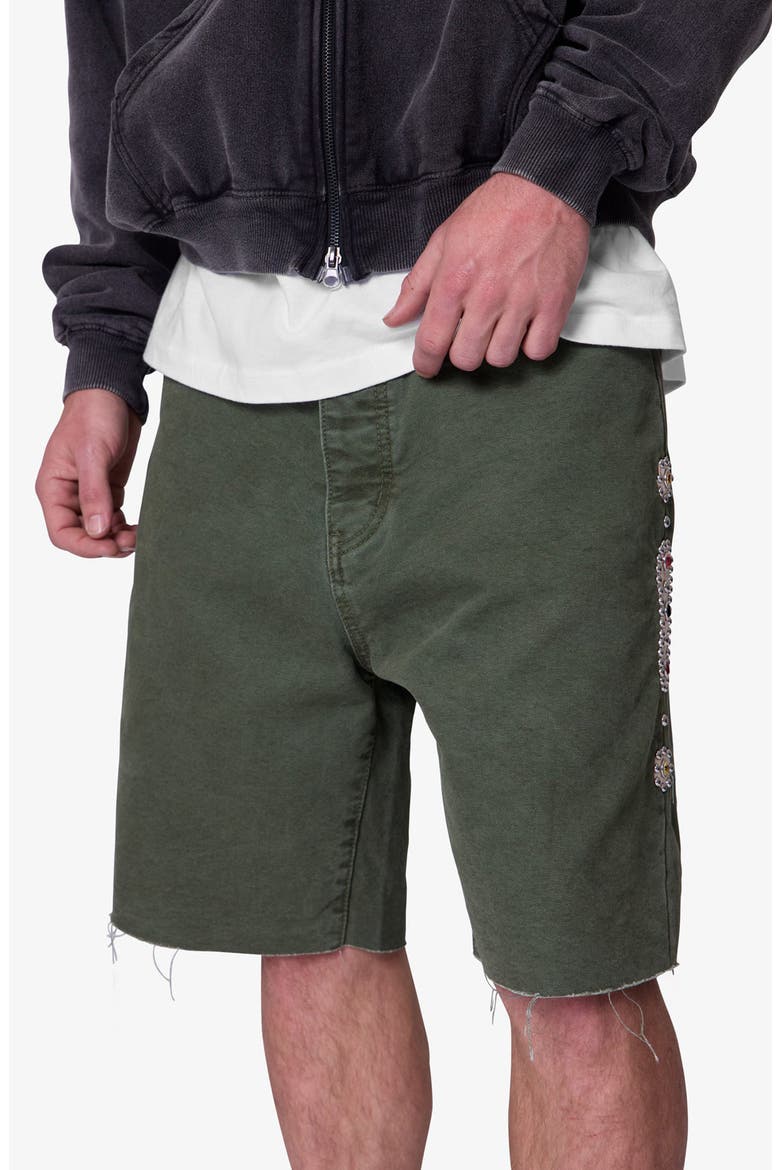 Mojave Raw Hem Canvas Shorts, Alternate, color, OLIVE