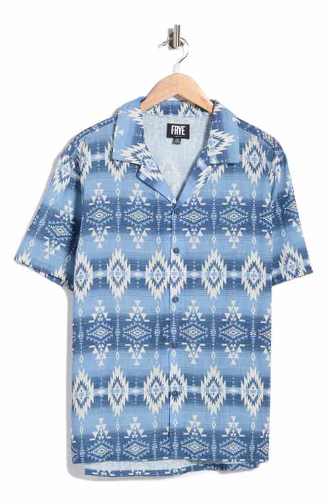 Frye Geometric Print Camp Shirt