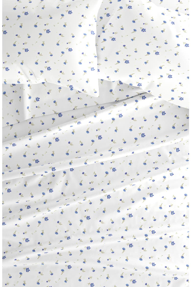 Premium Ultra Soft Floral 4-Piece Bed Sheet Set, Alternate, color, LIGHT BLUE