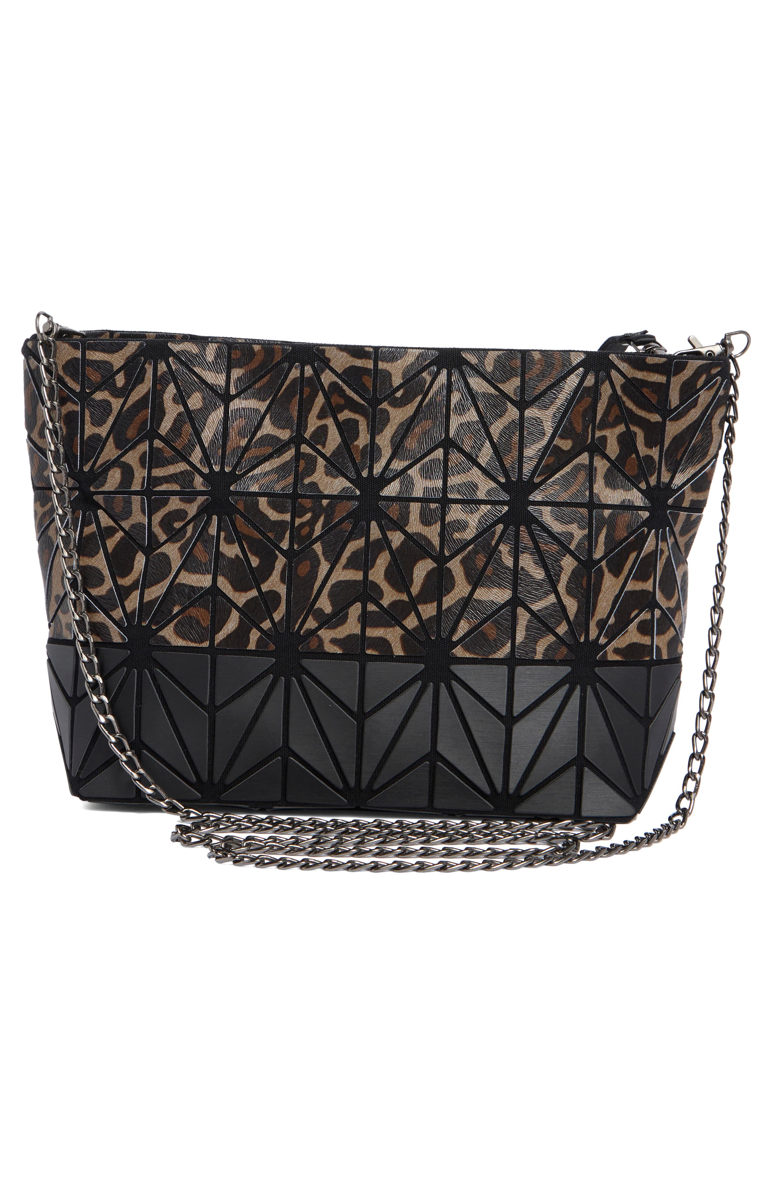 PATRIZIA LUCA Two-Tone Mosaic Clutch, Alternate, color, Brown Cheetah