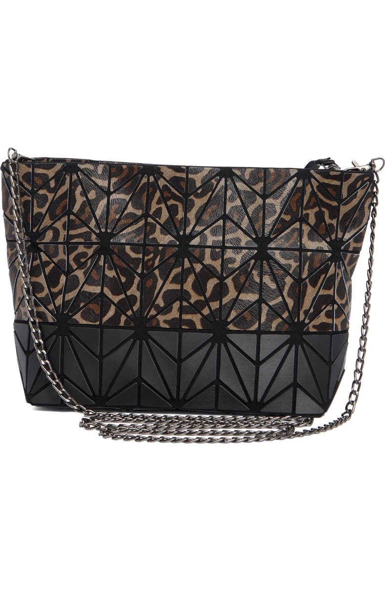 PATRIZIA LUCA Two-Tone Mosaic Clutch, Alternate, color, Brown Cheetah